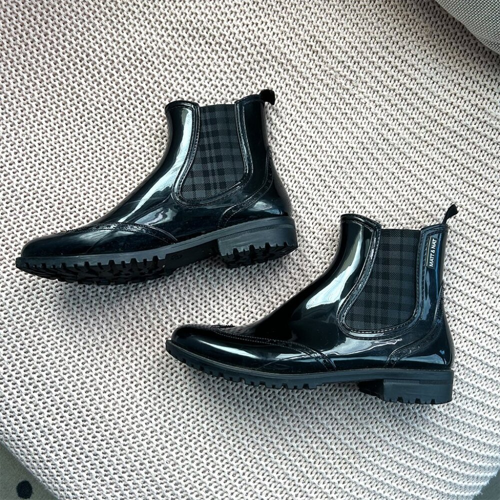Matt & Nat Denver Women’s Rain Boots, Black, 8